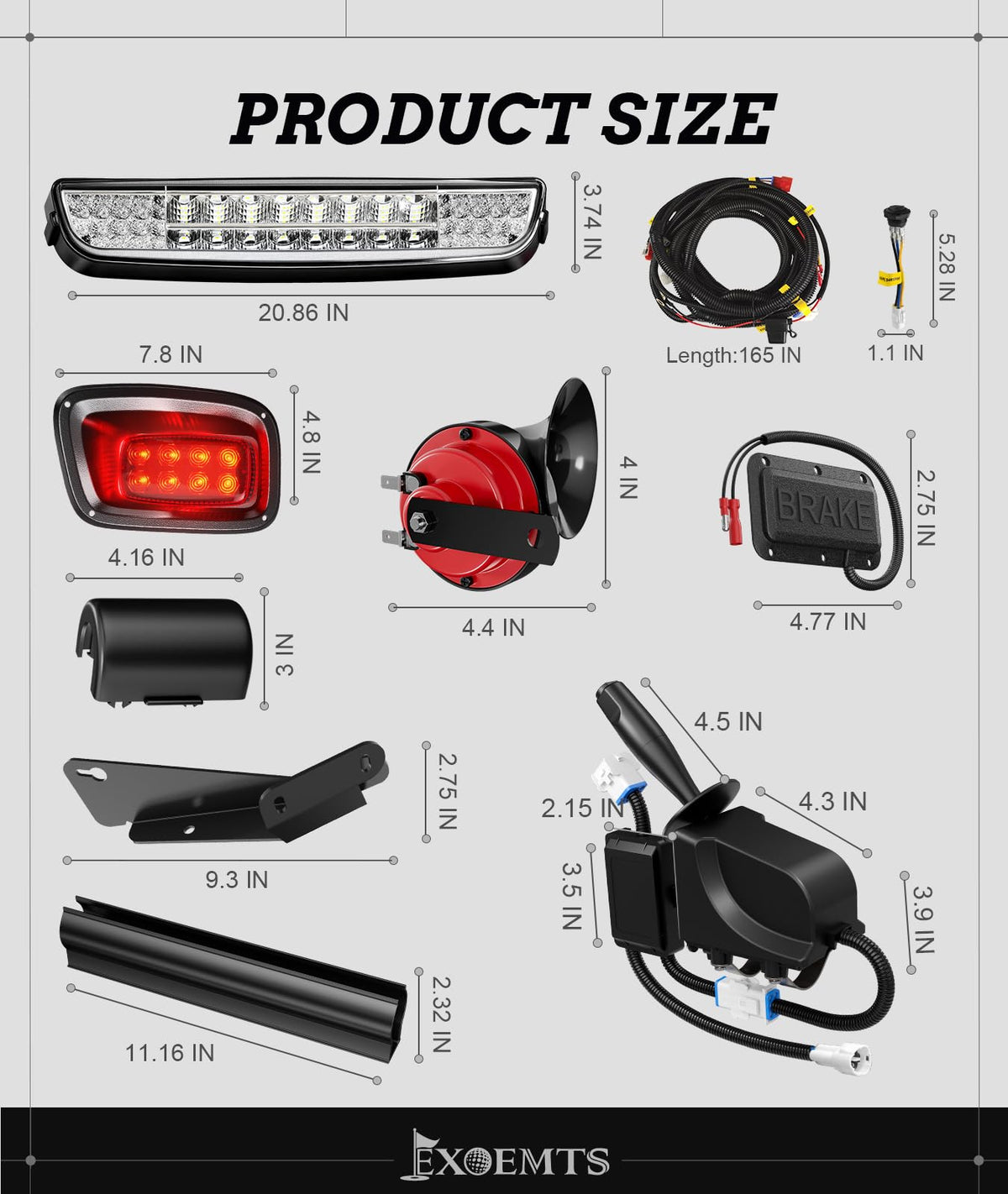 EXOEMTS EZGO TXT brake pad for integrated safety features