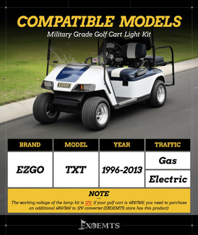 EXOEMTS EZGO TXT cut template aids precise fitting.