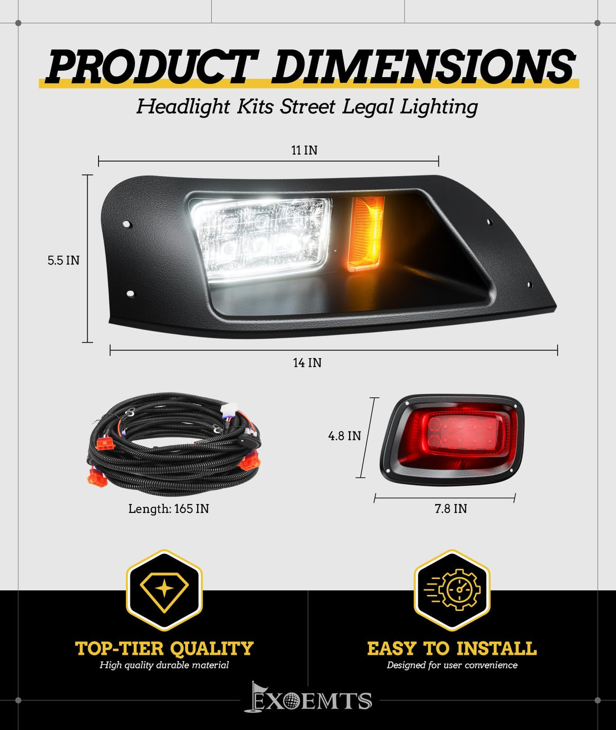 EXOEMTS EZGO TXT kit installed on cart offers a modern look.