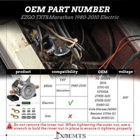 EZGO TXT/Marathon compatibility shown for straightforward replacement fit.
