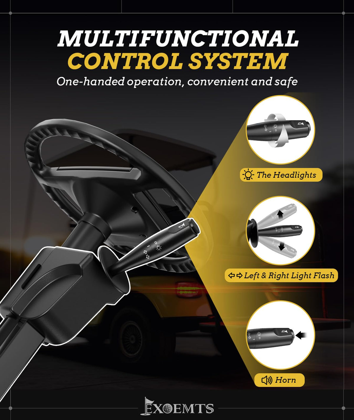 EXOEMTS EZGO TXT steering column cover for a polished finish