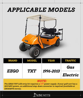 EXOEMTS EZGO TXT taillights illuminate rear signaling for visibility