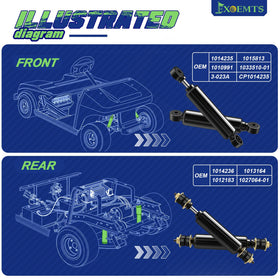 EXOEMTS front shock replacement aligns with common OEM numbers.