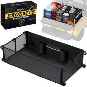 EXOEMTS golf cart cargo net on a four-seat model for organized storage