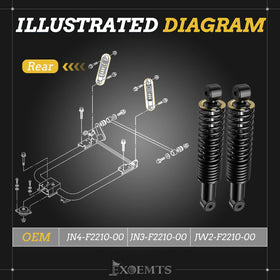 EXOEMTS heavy-duty coil springs provide better weight support