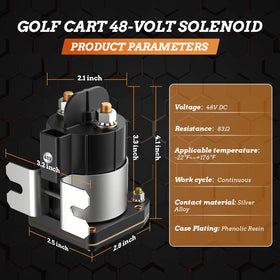 Installation-ready EXOEMTS solenoid kit for Yamaha golf carts.