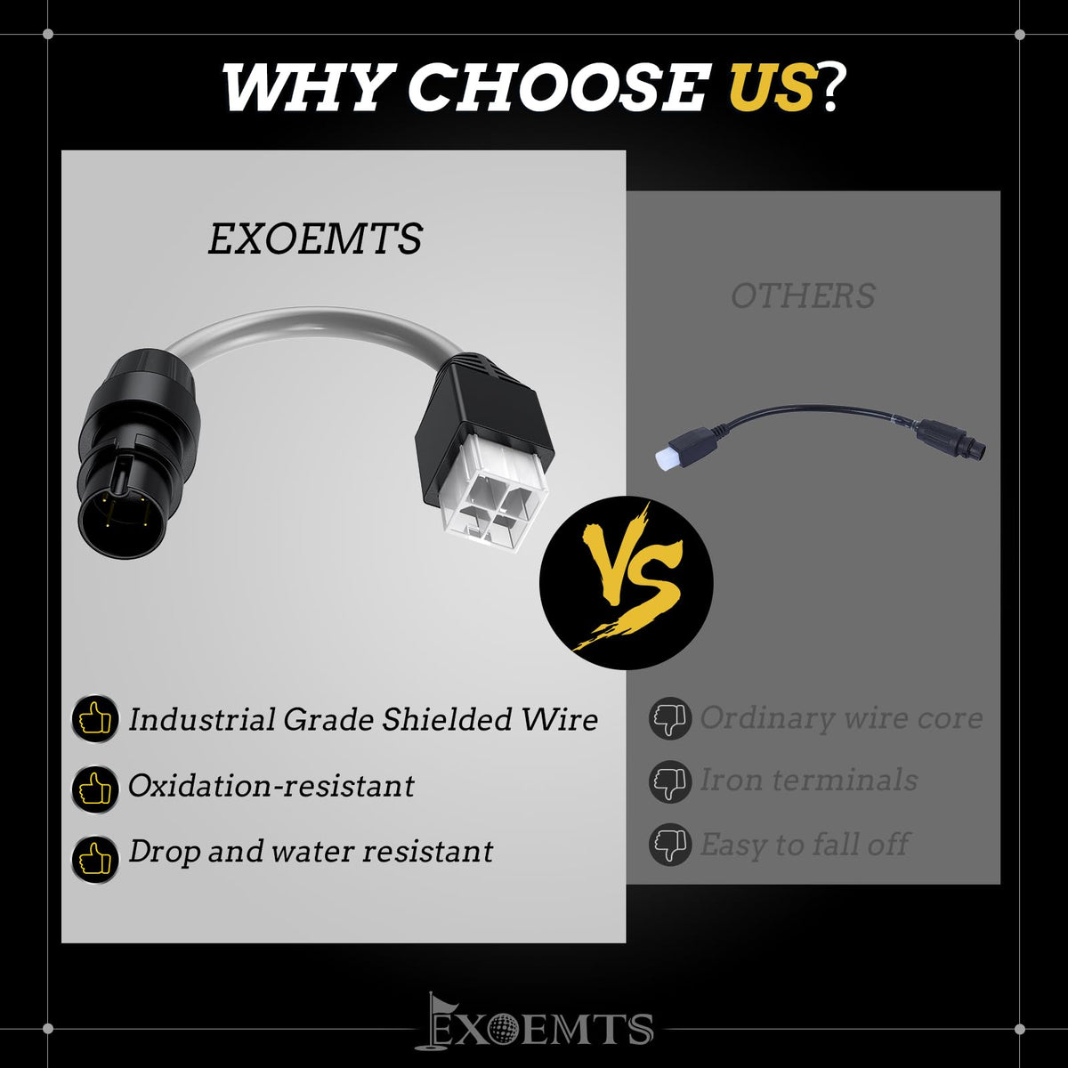EXOEMTS Molex 1307 connector details secure, durable wiring connections.