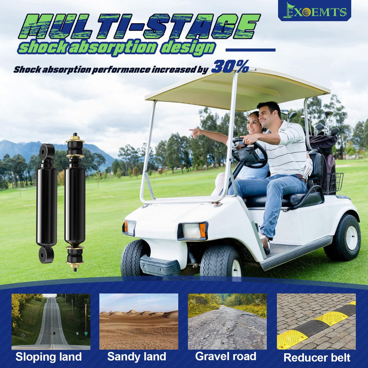 EXOEMTS design reduces road noise on rough pavement.