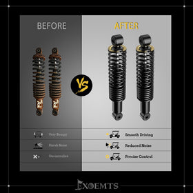 EXOEMTS pair of shocks ready to install with no modification required