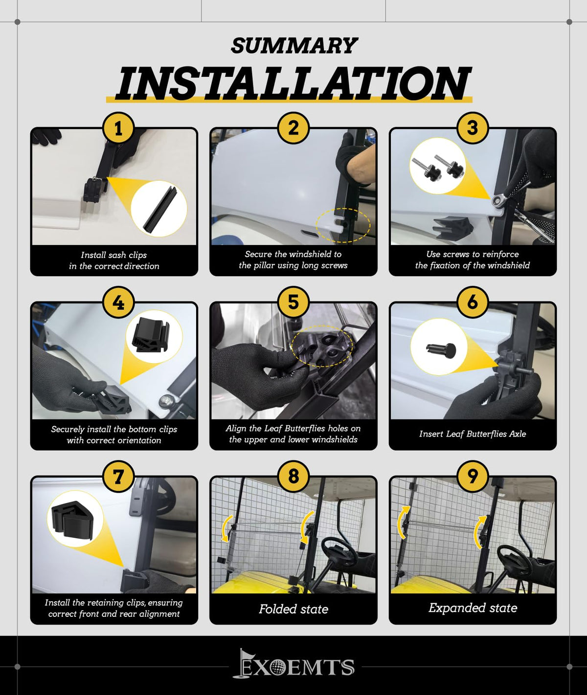 EXOEMTS protective film ensures surface protection during transport.