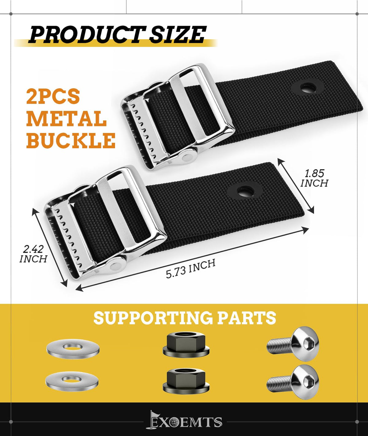 EXOEMTS quick-release straps simplify bag removal after rounds.