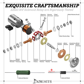 Resistor and diode package included to support proper electrical protection.