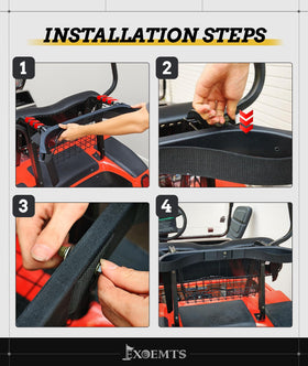 Bag holder on bumpy ride demonstrating secure club storage