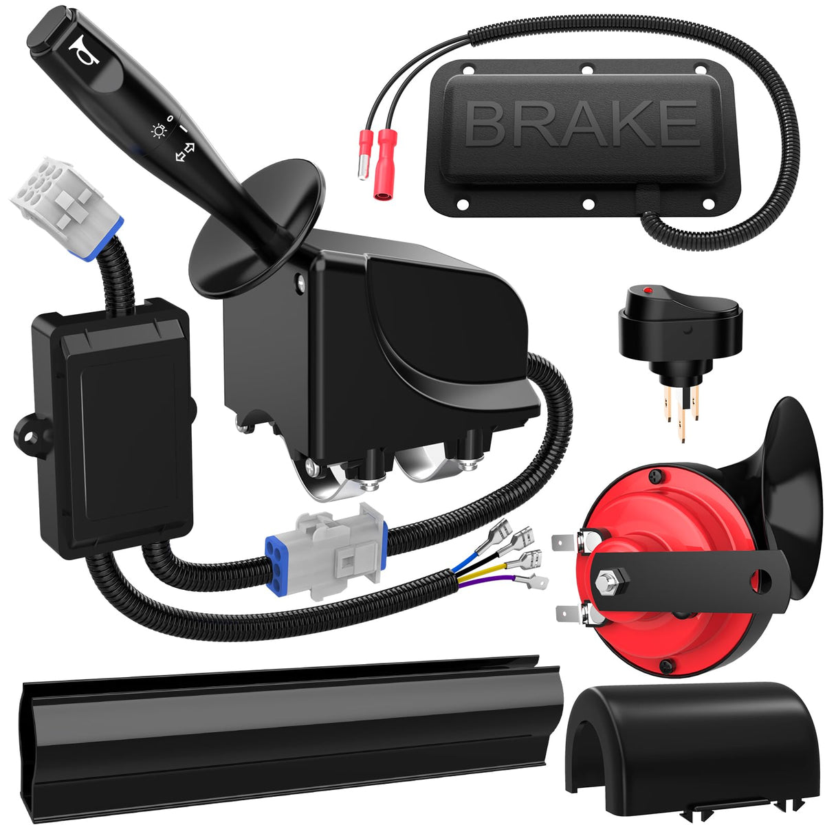 EXOEMTS turn-signal kit with 9-pin plug for street-legal upgrade on golf carts