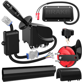 EXOEMTS turn-signal kit with 9-pin plug for street-legal upgrade on golf carts