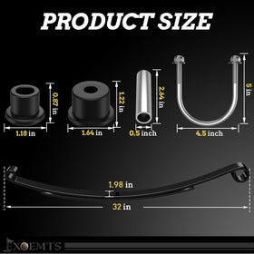 EXOEMTS U-bolts and fittings for OEM compatibility on EZGO RXV