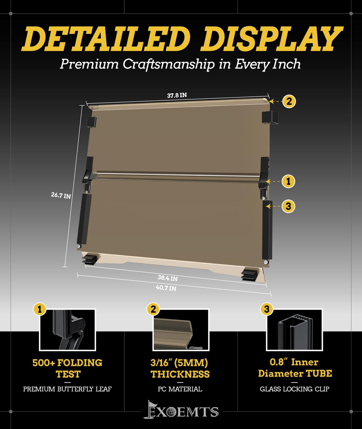 EXOEMTS protective film removal reveals a clean field of vision.