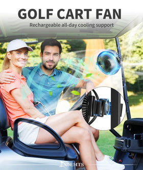 EXOEMTS 10000mAh battery powers long sessions with portable charging on the course.