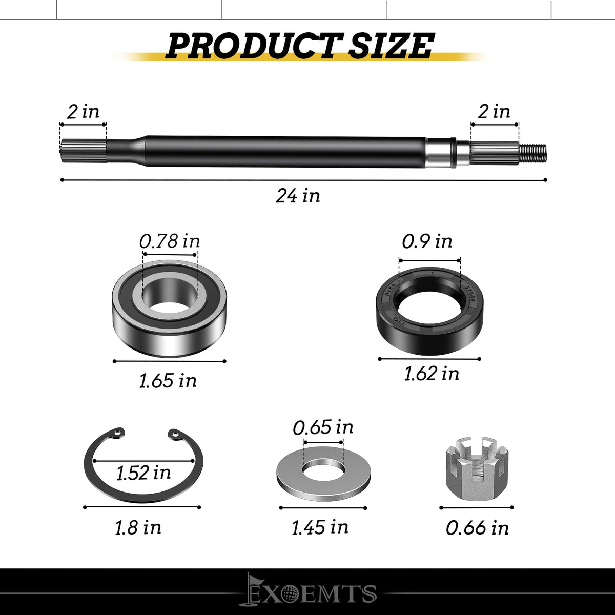 EXOEMTS compatible with 1994–2013 EZGO Medalist and TXT Electric models