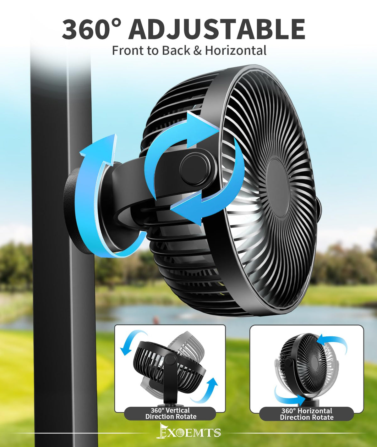 EXOEMTS velcro strap enhances secure mounting on uneven surfaces.