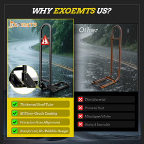 EXOEMTS u-shaped-bar-structure reinforces against wobble for steady rides.