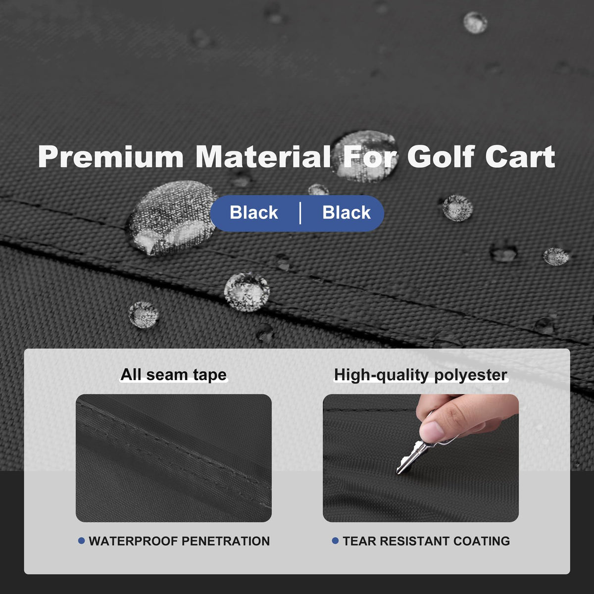 Explore Land 600D polyester with waterproof coating shields against rain and UV
