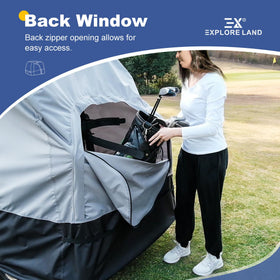 Explore Land heavy-duty polyester fabric provides durable weather protection