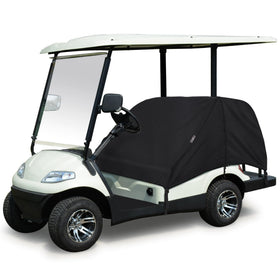 Explore Land waterproof seat cover for 4-seat golf carts protects against rain and spills.