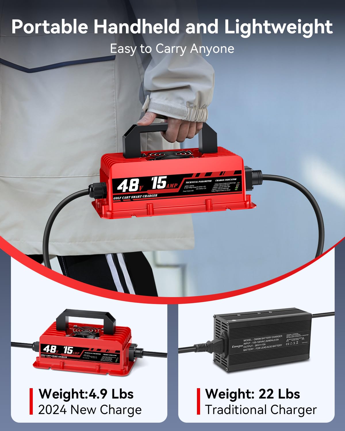 EXTRACTME 15ft charging cable provides flexible reach during sessions