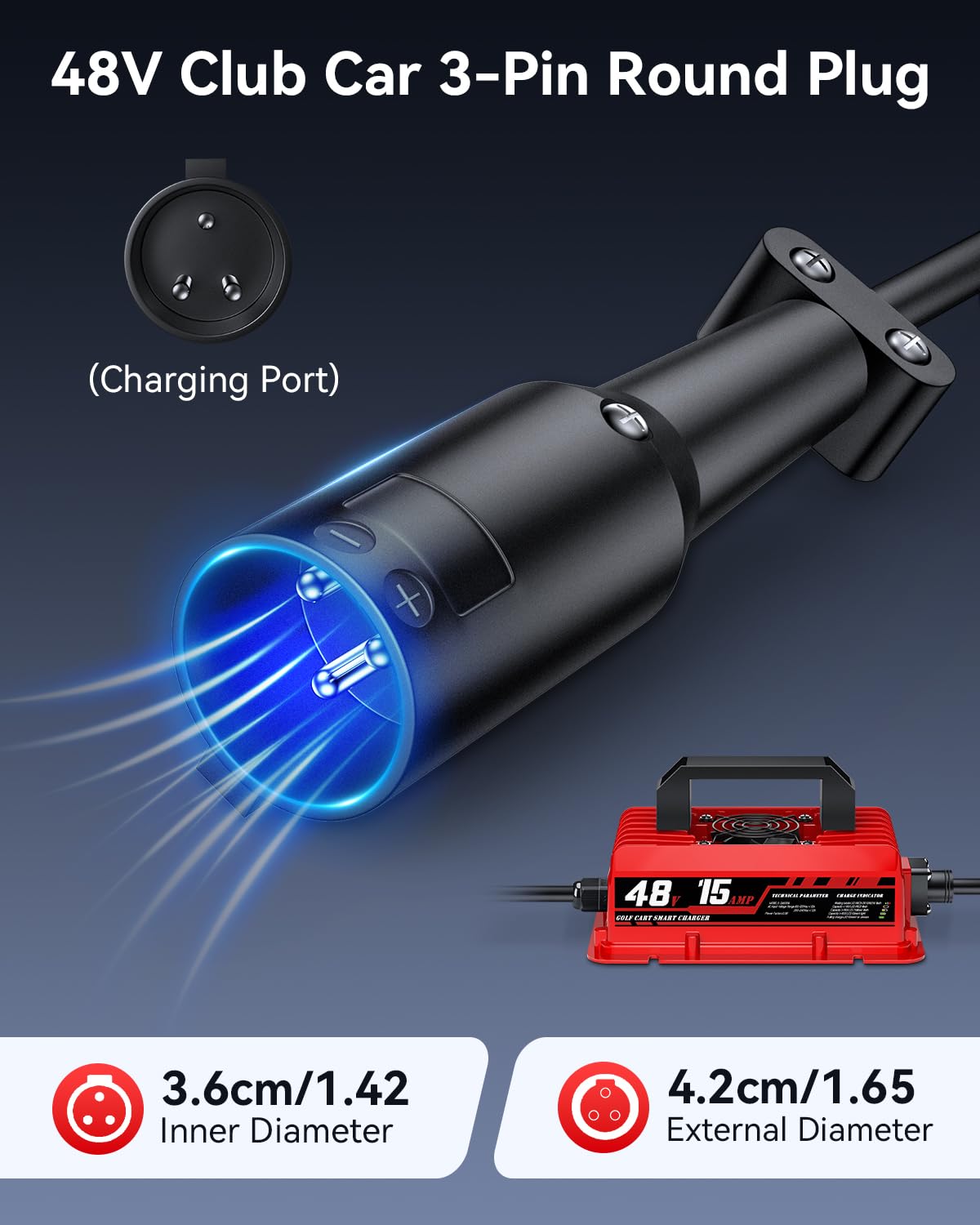 EXTRACTME four LED indicator modes clearly display charging status