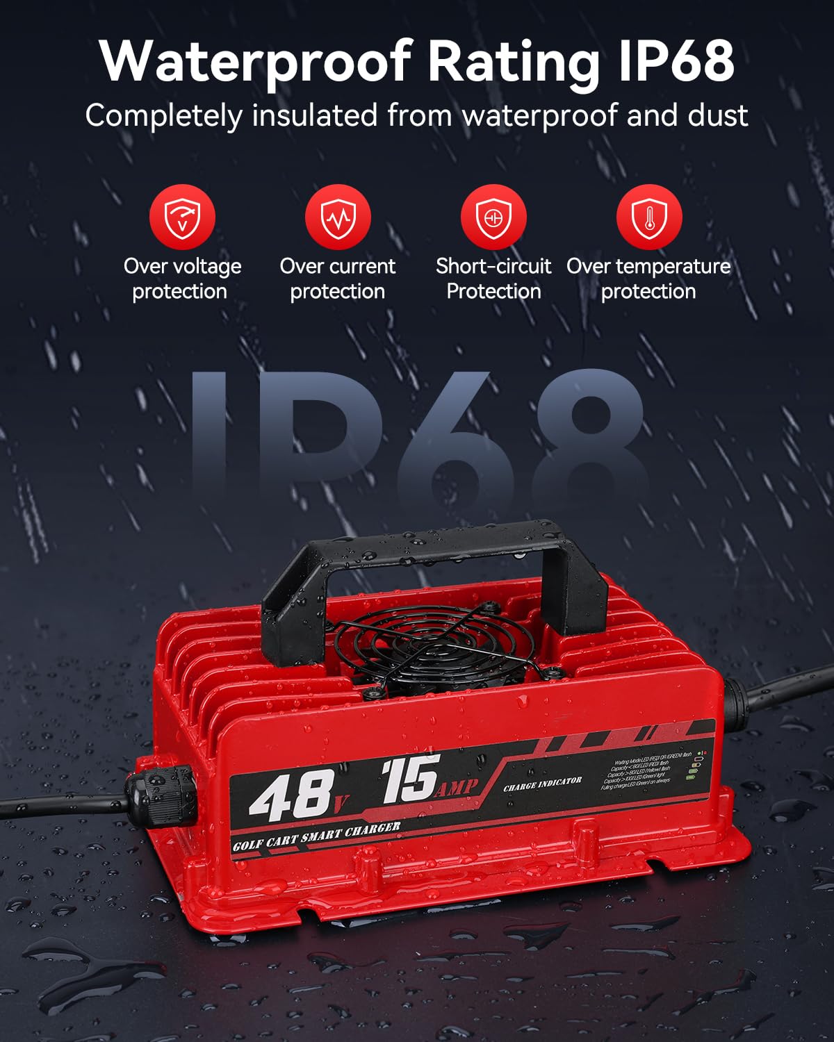 EXTRACTME IP67 waterproof die-cast aluminum body protects charging components
