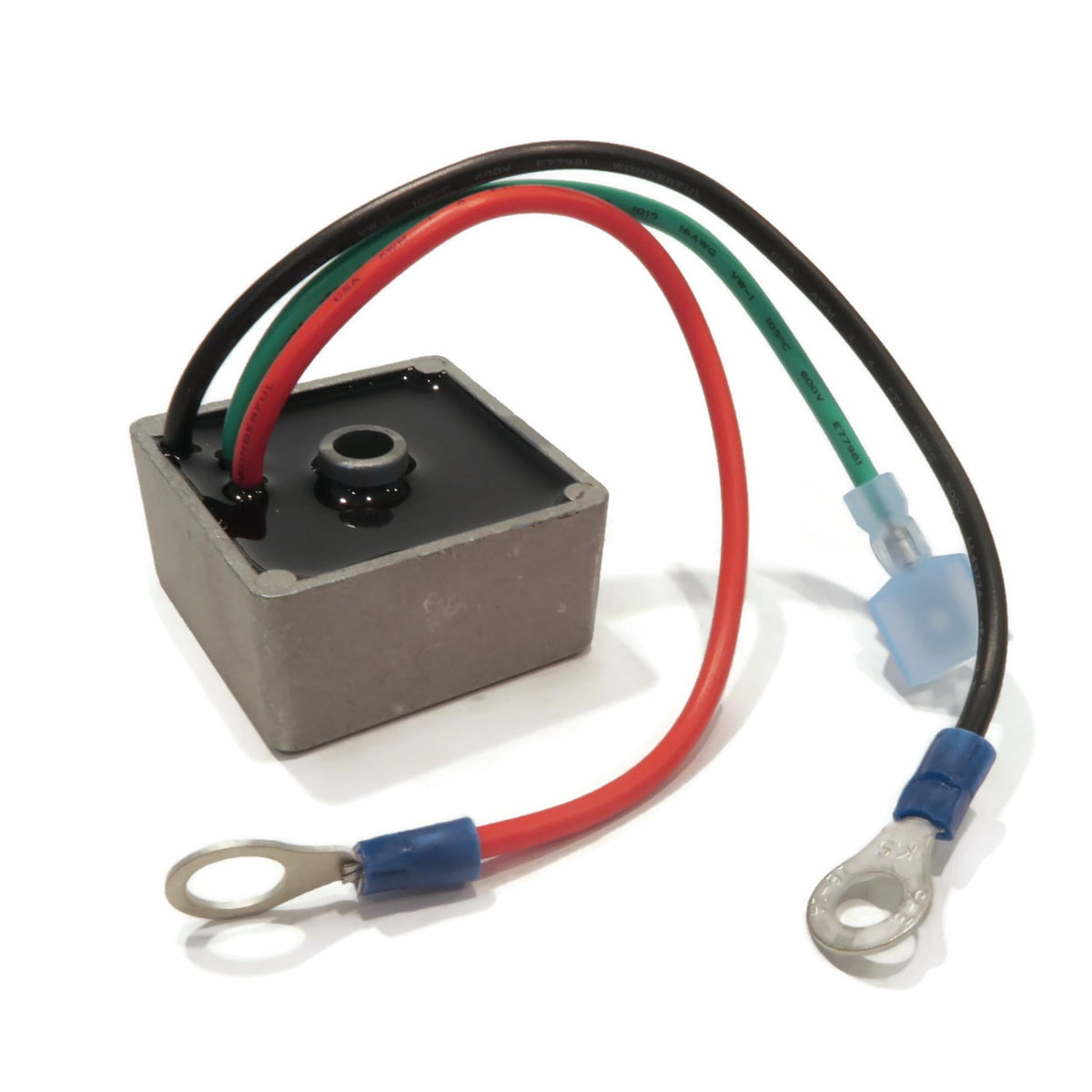 E-Z-GO voltage regulator 94-up front view for compatibility confirmation.
