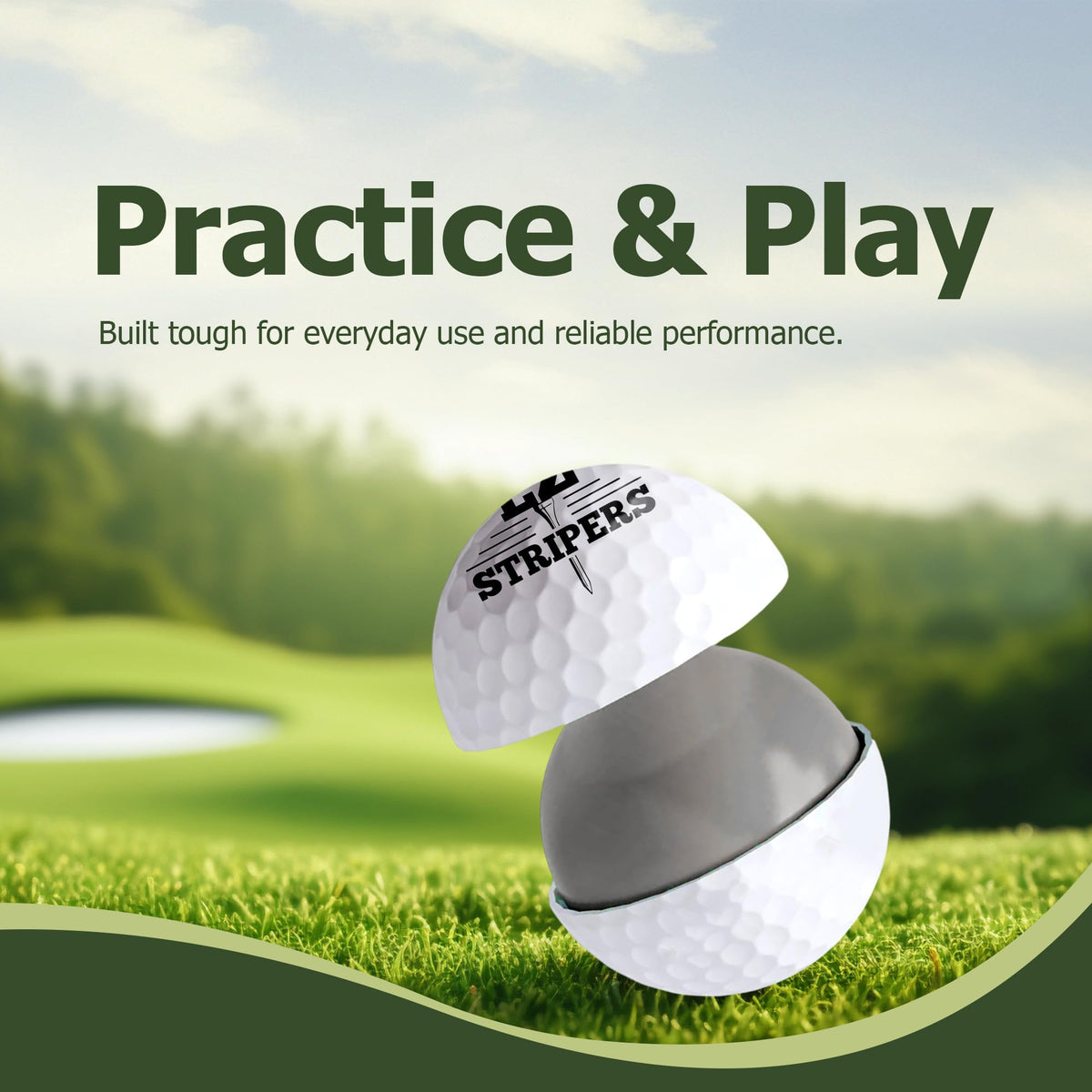 EZ Stripers 45-pack ready in golf bag for group rounds.