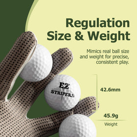 EZ Stripers bulk-pack display highlighting value for casual players.