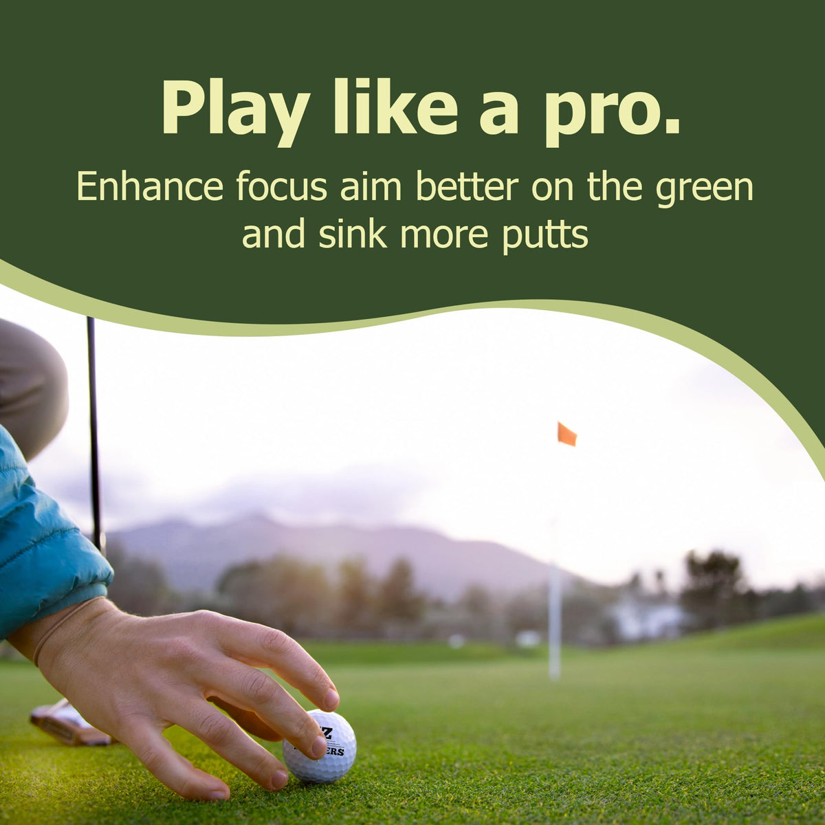 EZ Stripers ball near rough demonstrating stress-free play scenarios.