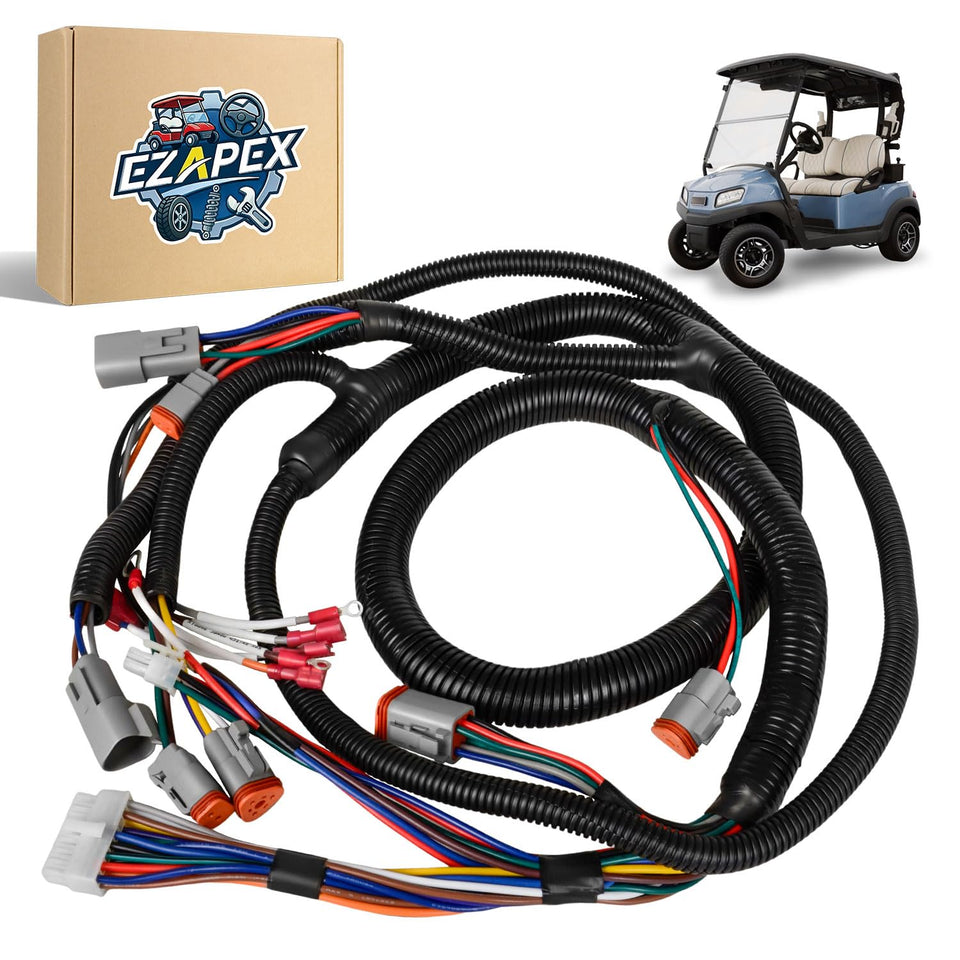 EZAPEX 102196601 golf-cart-wiring-harness ready for Club Car DS connections.