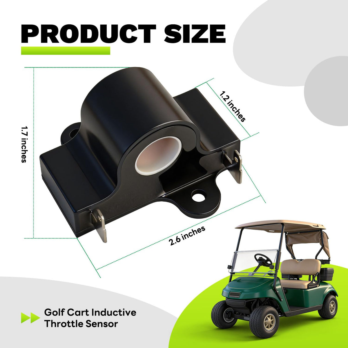 Inductive throttle sensor installed on EZGO DCS/PDS shows steady performance.