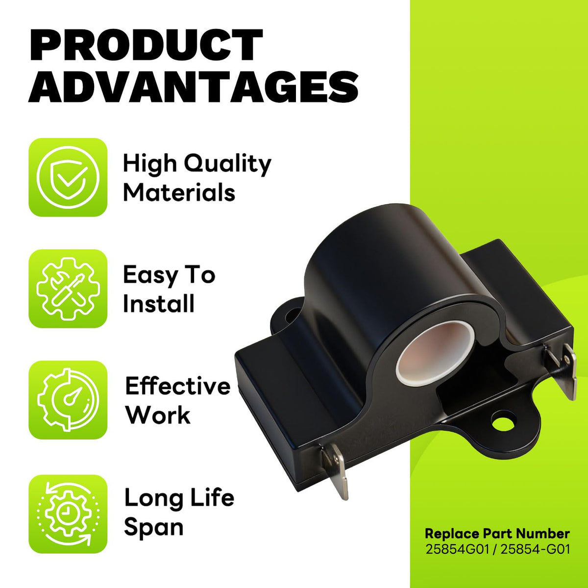 Durable sensor built for outdoor golf cart use in EZGO models.