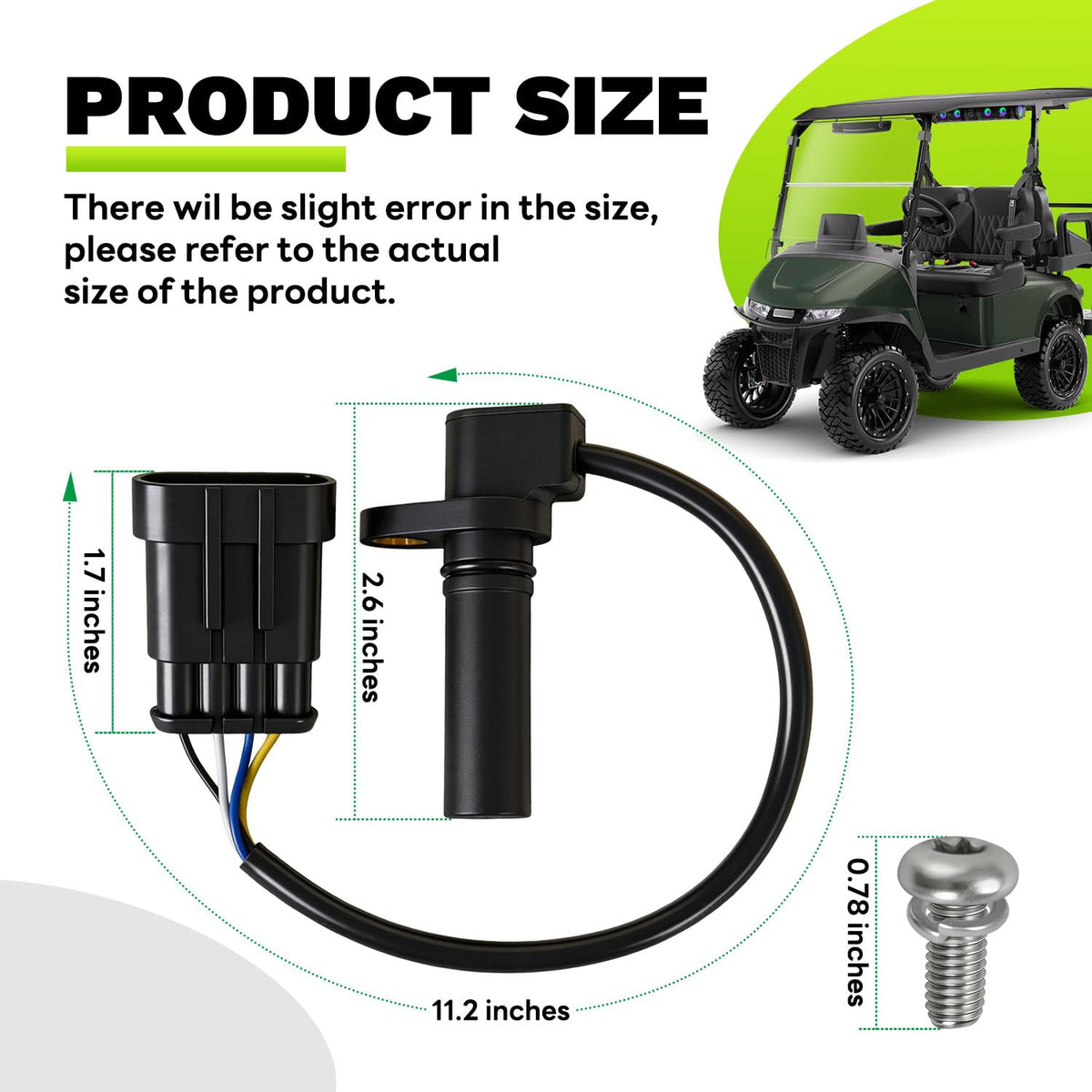 EZAPEX 614252 sensor with electrical connector for stable readings