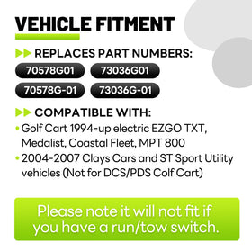 EZAPEX 70578G01 forward-reverse switch side view showing compact profile for EZGO TXT installation
