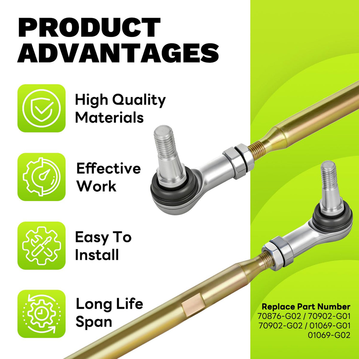 EZAPEX 70876-G02 tie rod assembly packaged image