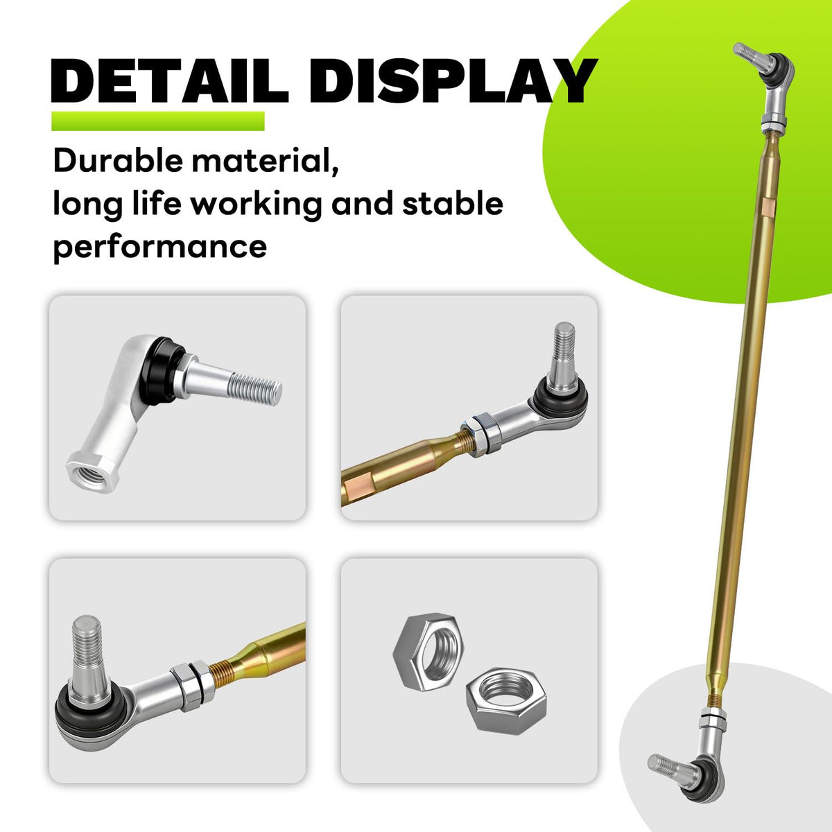 EZAPEX tie rod ends close-up showing thread ends compatibility