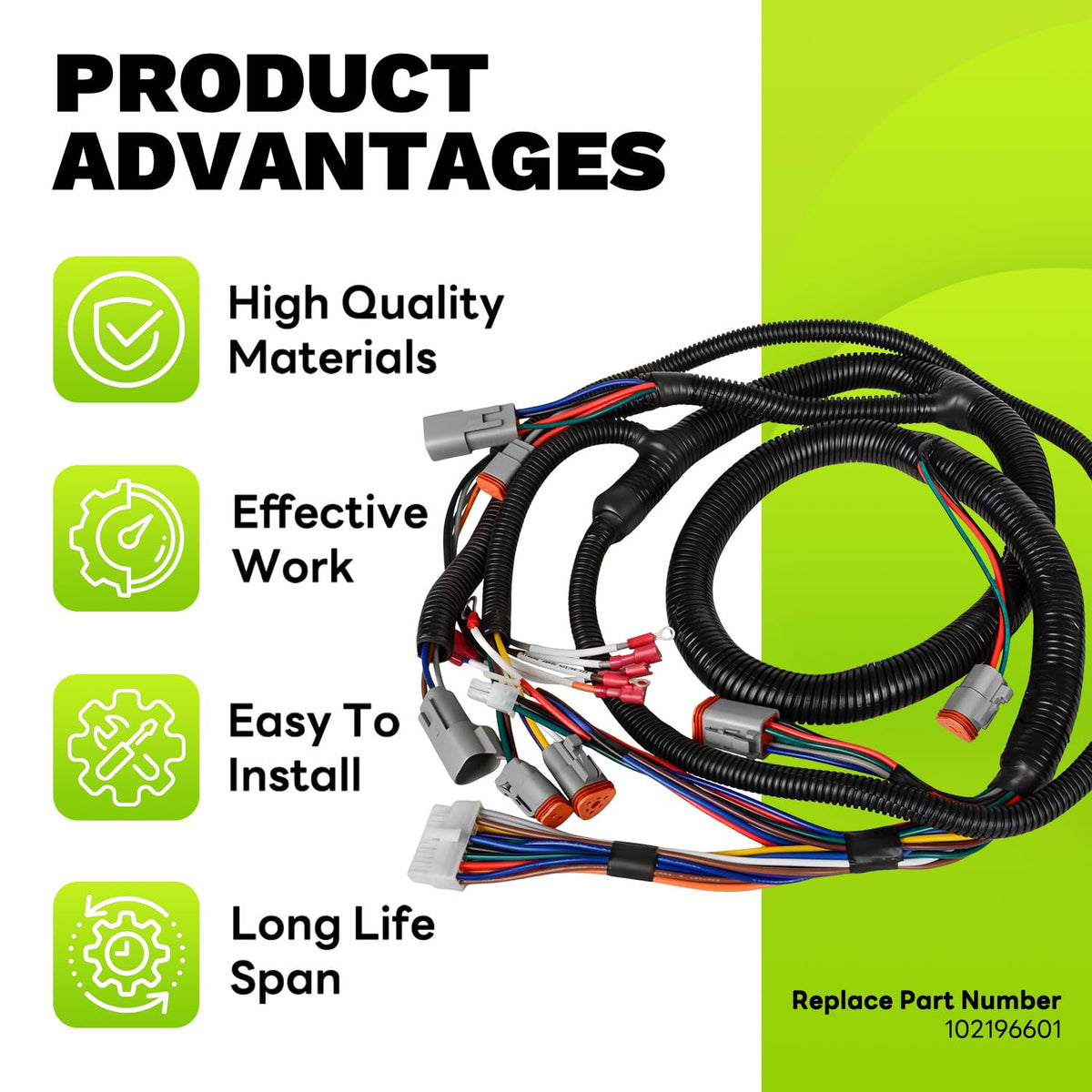 EZAPEX durable-golf-cart-wiring-harness ready for rugged rides.