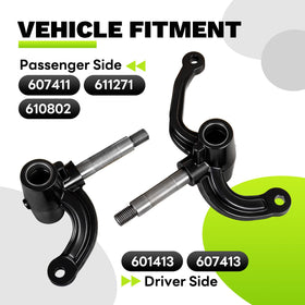 EZAPEX front right spindle assembly for EZGO RXV ensures smooth steering