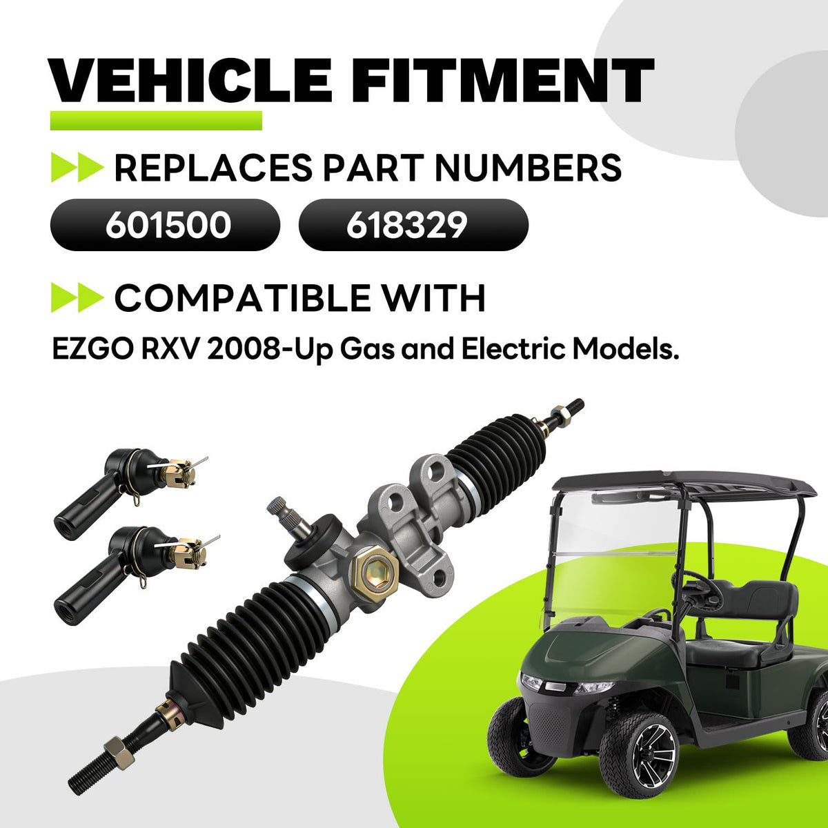 EZAPEX inner steering rods for EZGO RXV responsive control