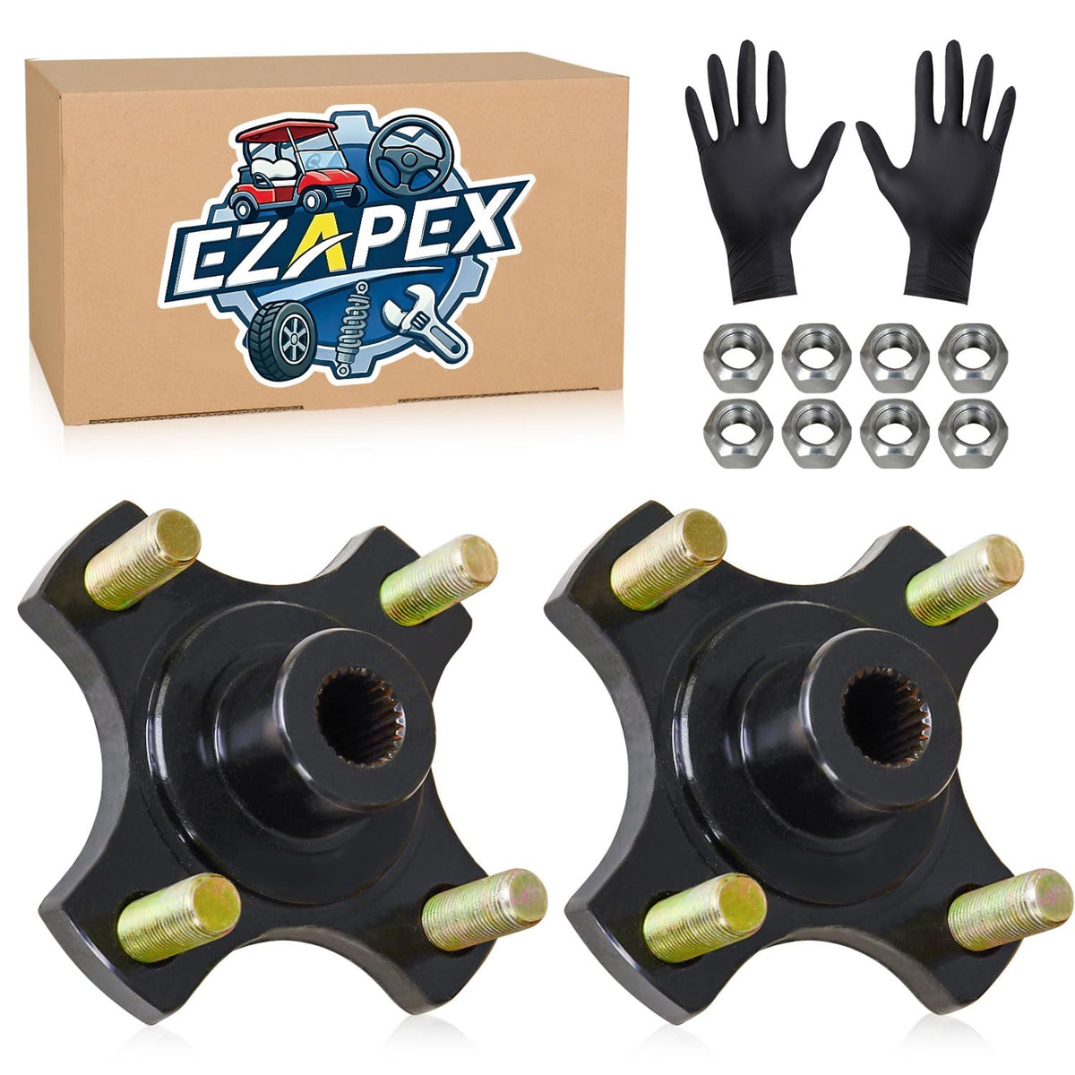 EZAPEX rear-axle-hub-assembly for EZGO RXV improves wheel rotation.