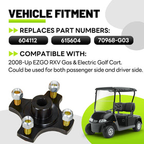 EZAPEX RXV hub flange for EZGO RXV delivers smoother operation.