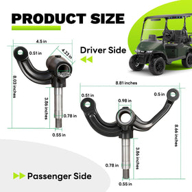 EZAPEX RXV steering system close-up highlighting robust spindle design