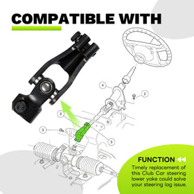 EZAPEX steering lower yoke installation close-up for easy mounting steps.