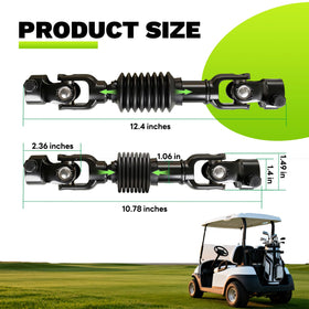 Close-up of EZAPEX steering shaft assembly highlighting durable joints.